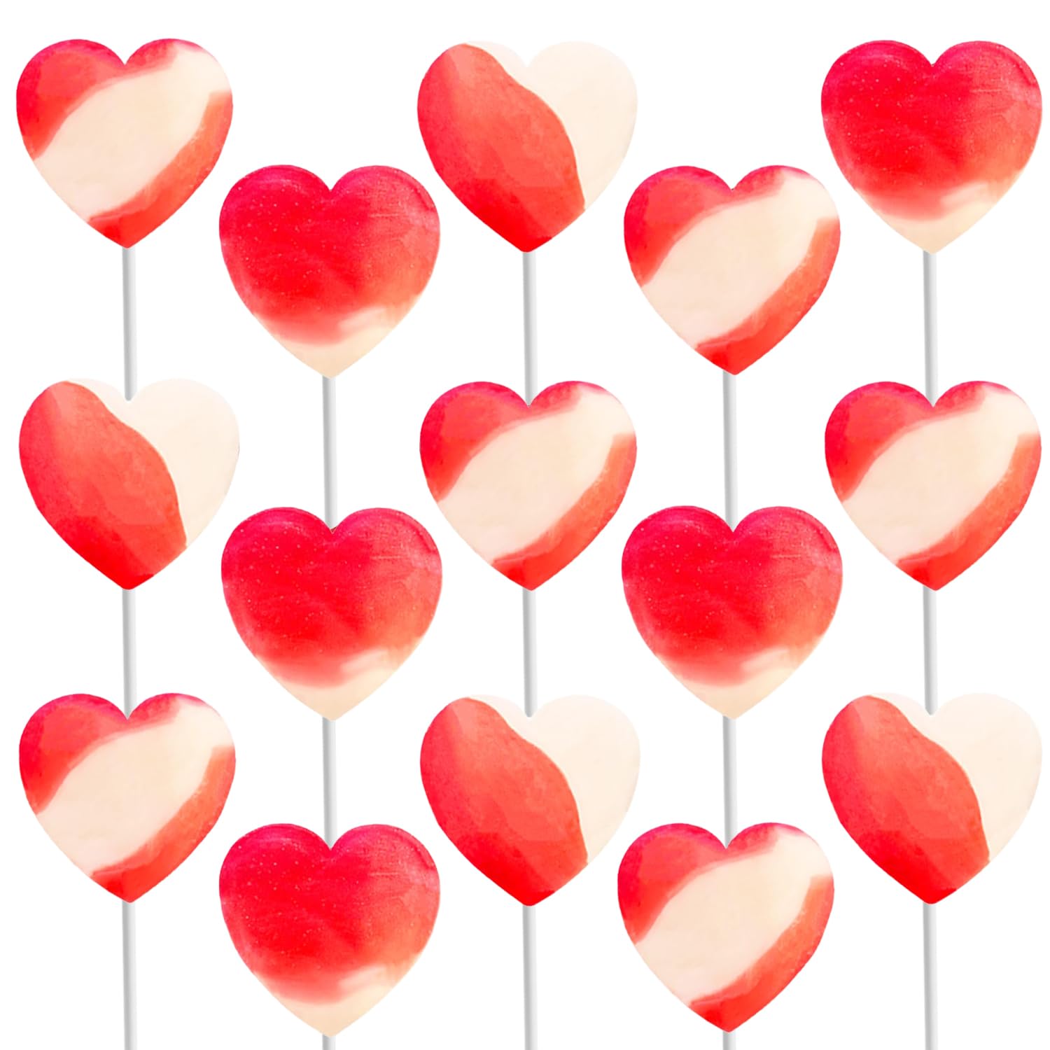 - Lollipops Mini Heart Shaped Flavored Delicious Lollipop, Individually Wrapped, 5g Lollipop (60 Lollipops, Strawberry & Cream)