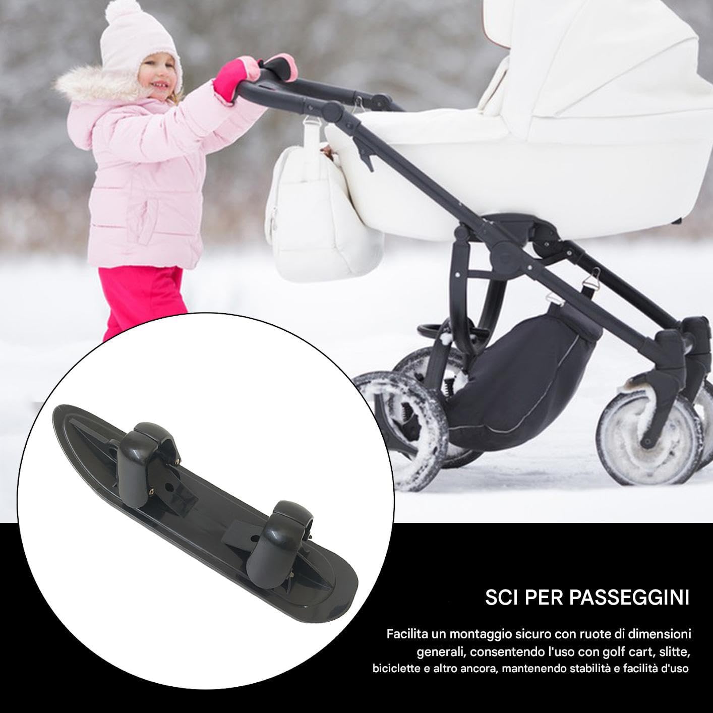 Trottinette Neige Ski Luge Accessoire De Glisse Portable Pour Snowboards