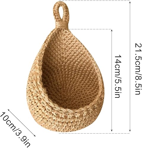 Miniatura 7 de Cestas de frutas colgantes para cocina, 1 paquete de cesta bohemia para colgar en la pared, cesta de frutas para encimera de cocina, soporte