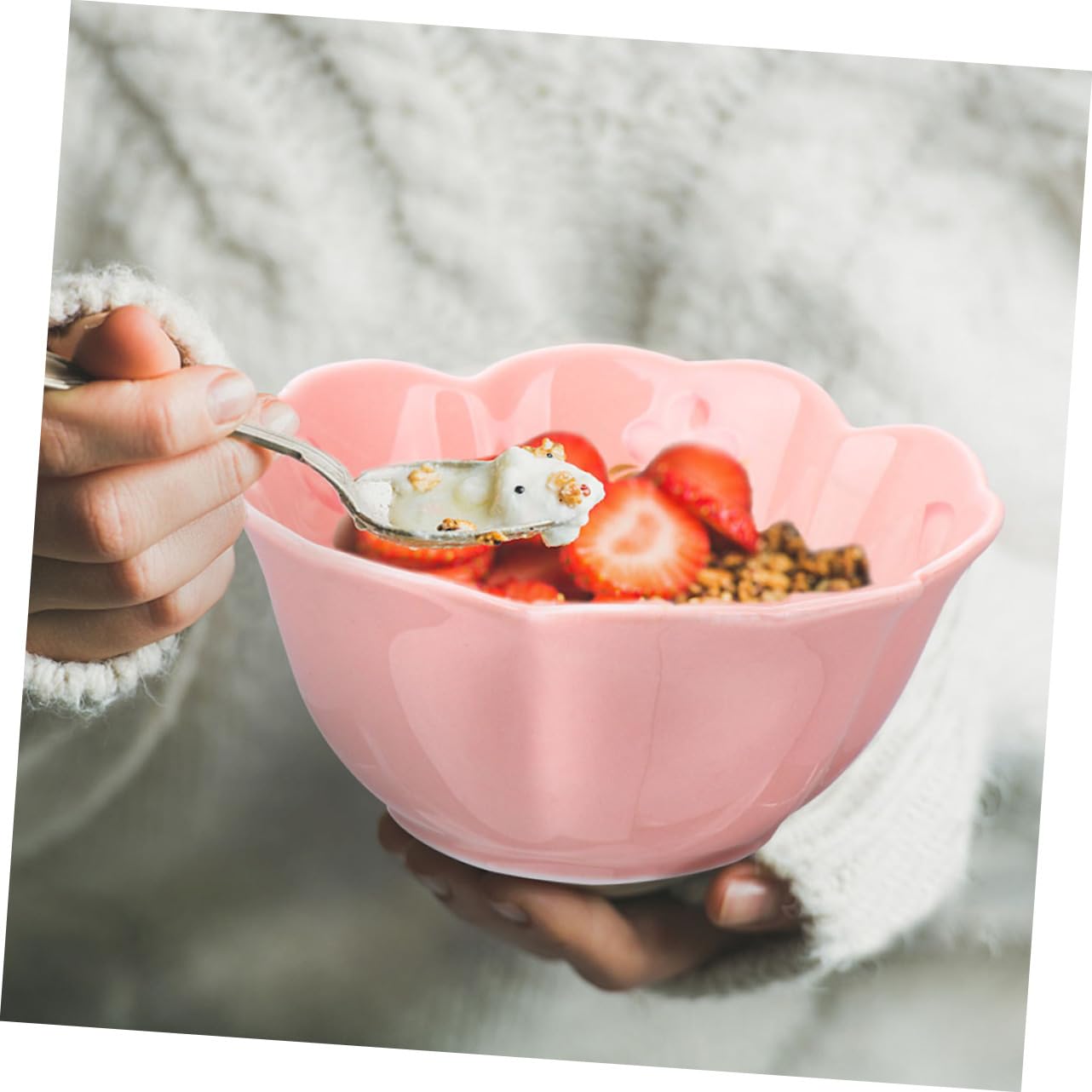 DECHOUS Fountain Chocolate Electric Fondue Set Ceramic Pot Butter Heater Household Fondue