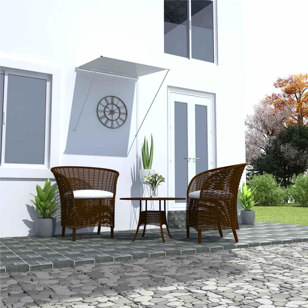 vidaXL Toldo de Funcionamiento con Manivela Manual Retráctil de Patio Lona Parasol de Porche Jardín Sombra Exterior Terraza 100x150 cm Color Crema