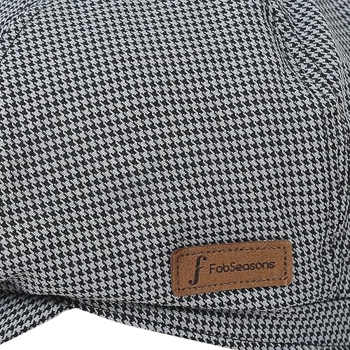 Image of FabSeasons Cotton Ivy Flat Golf Cap - Classic Newsboy Gatsby Hat for Men