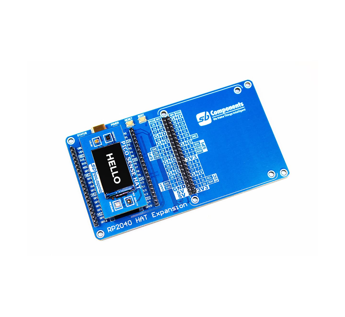 sb components RP2040 HAT Expansion Board single Board to Mount your Raspberry Pi HAT & Pico HAT