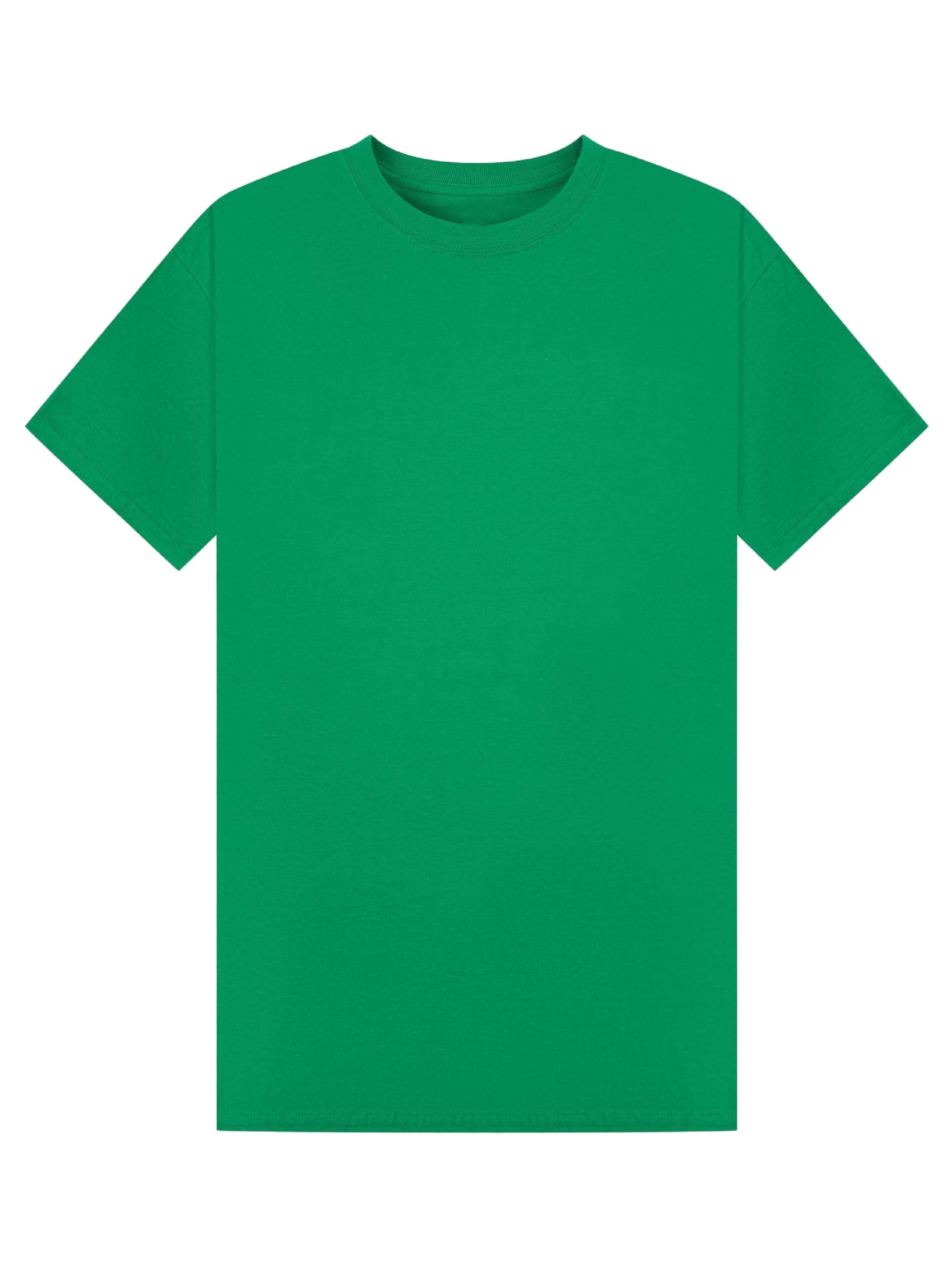 Coozo Unisex Kelly Green Ringspun Classic Crew Necked T-Shirt - Xl