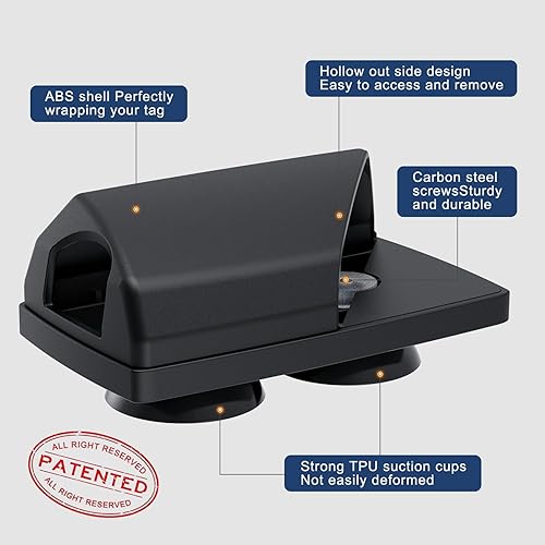 Miniatura 4 de Soporte EZ Pass con ventosas superfuertes para parabrisas. Soporte para Ezpass sin velcro para transpondedor iPass (negro)