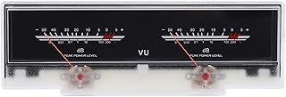 P-78WTC-W Dual Analog VU Meter,Dual Header Amplifier Audio Meter with Backlight Accessory Audio Power Amplifier Switcher Box with DB Panel Display