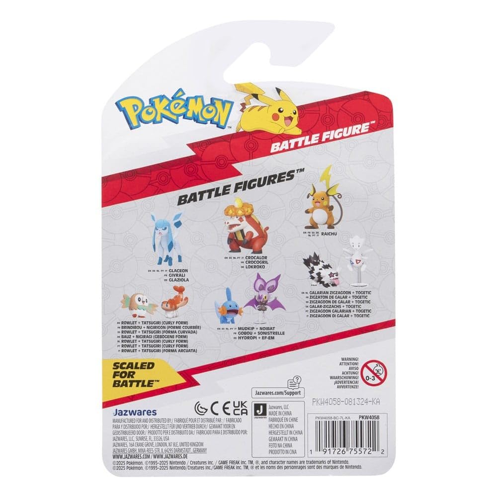 Pokémon Battle Figure Pack – Raichu – W20 – Figurine Articulée – Cadeau Collection
