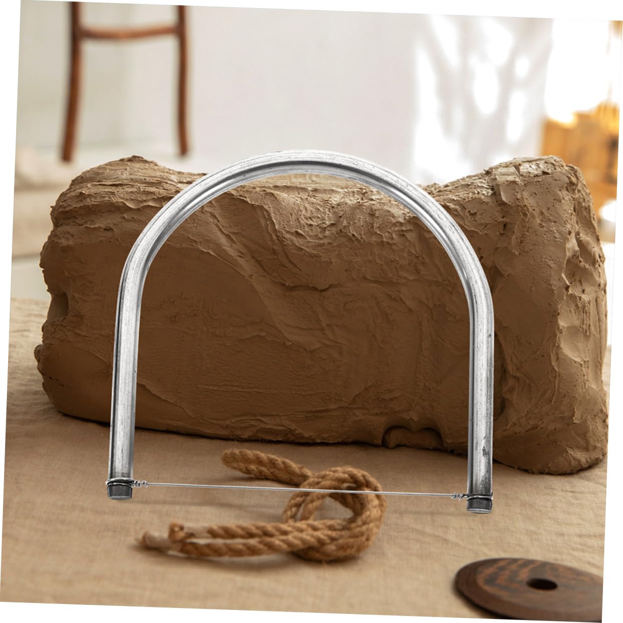 PartyKindom Outil de Coupe en Acier Inoxydable pour Sculpture et Argile, Design Léger et Finement Poli, Kit DIY Coupe-Boue pour Loisirs Créatifs et Poterie