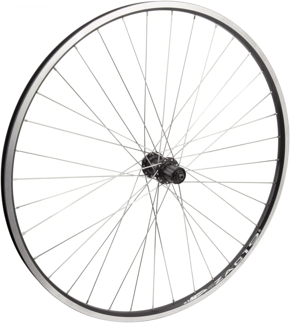WheelMaster 700c Rear Wheel - Quick-Release, 36H, 8-Speed Cassette Hub, Black (MSW)/Black/Steel
