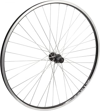 WheelMaster 700c Rear Wheel - Quick-Release, 36H, 8-Speed Cassette Hub, Black MSW/Black/Steel