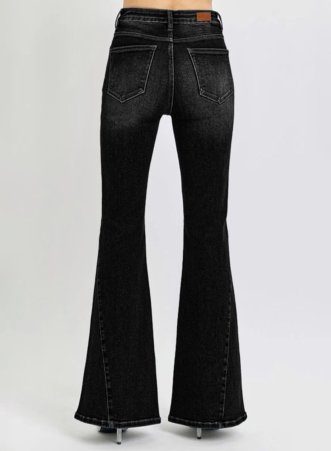 Sidefeel Flare Jeans for Women High Waisted Stretchy Bell Bottoms Wide Leg Side Seam Denim Pants - Image 3