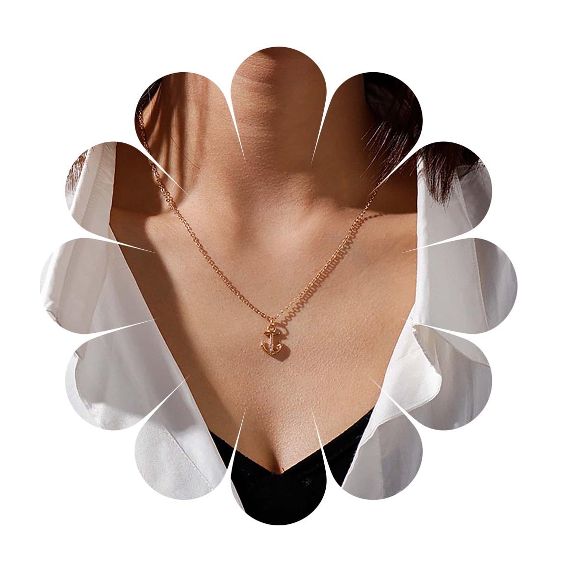 Andelaisiboho Anchor Choker Necklace Vintage Boat Anchor Necklace