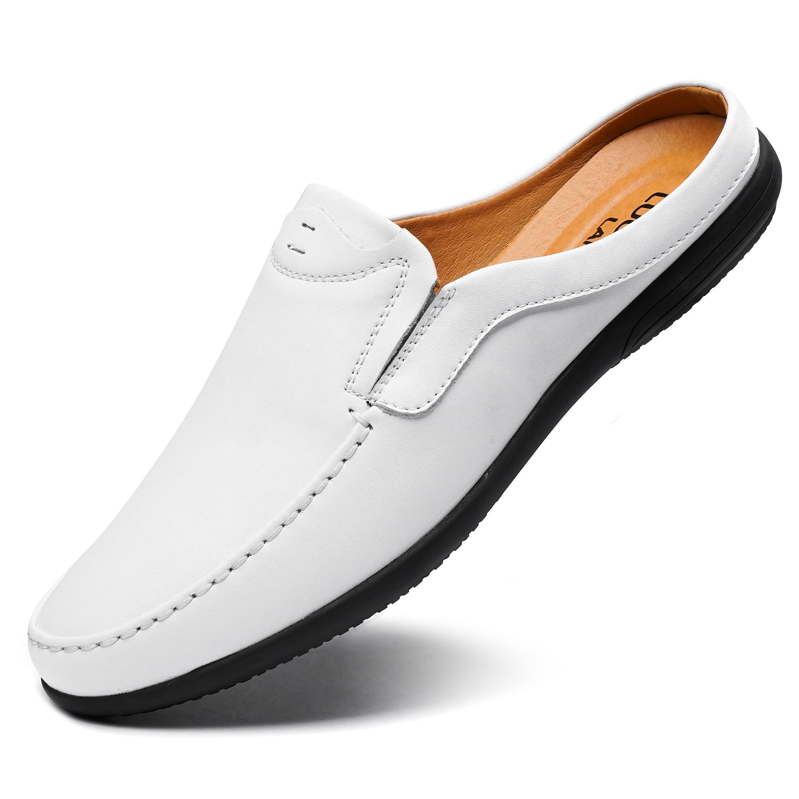 LUODENGLANG Men's Handmade Leather Slippers
