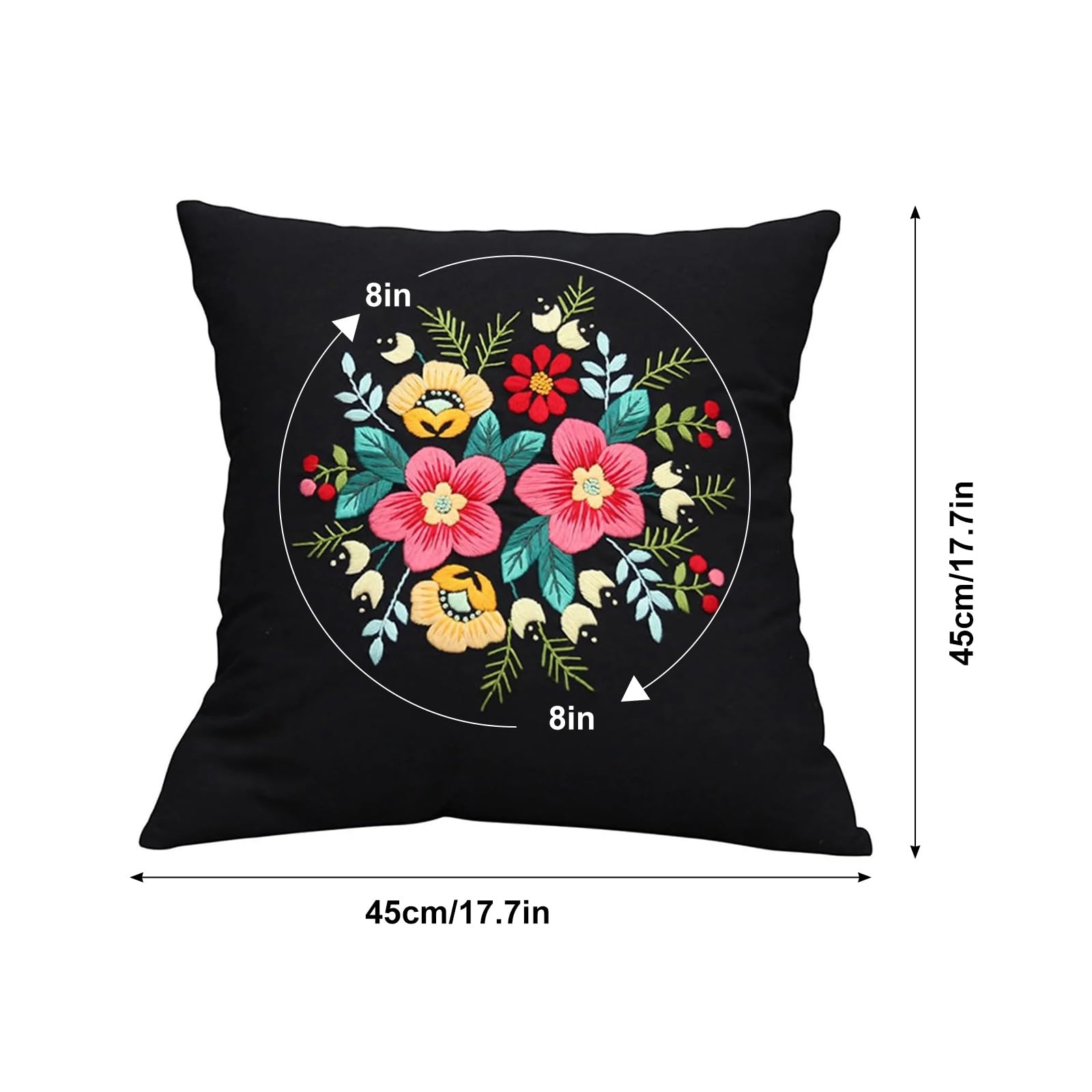 Embroidery Kit Pillowcase DIY Kit Cushion Cover Pillow Cover Embroidery Kit - Image 2