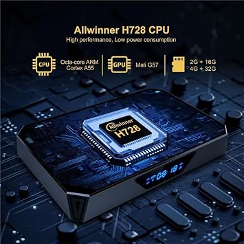 Android 14.0 TV Box, X96Q PRO+1 Tv Box ROM H728 Quad Core 64-Bit Support HD 4K/ 3D/ H.265 Ethernet 2.4/5G Dual Wifi 10/100M BT 5.0 Set Top Box,4GB+64GB