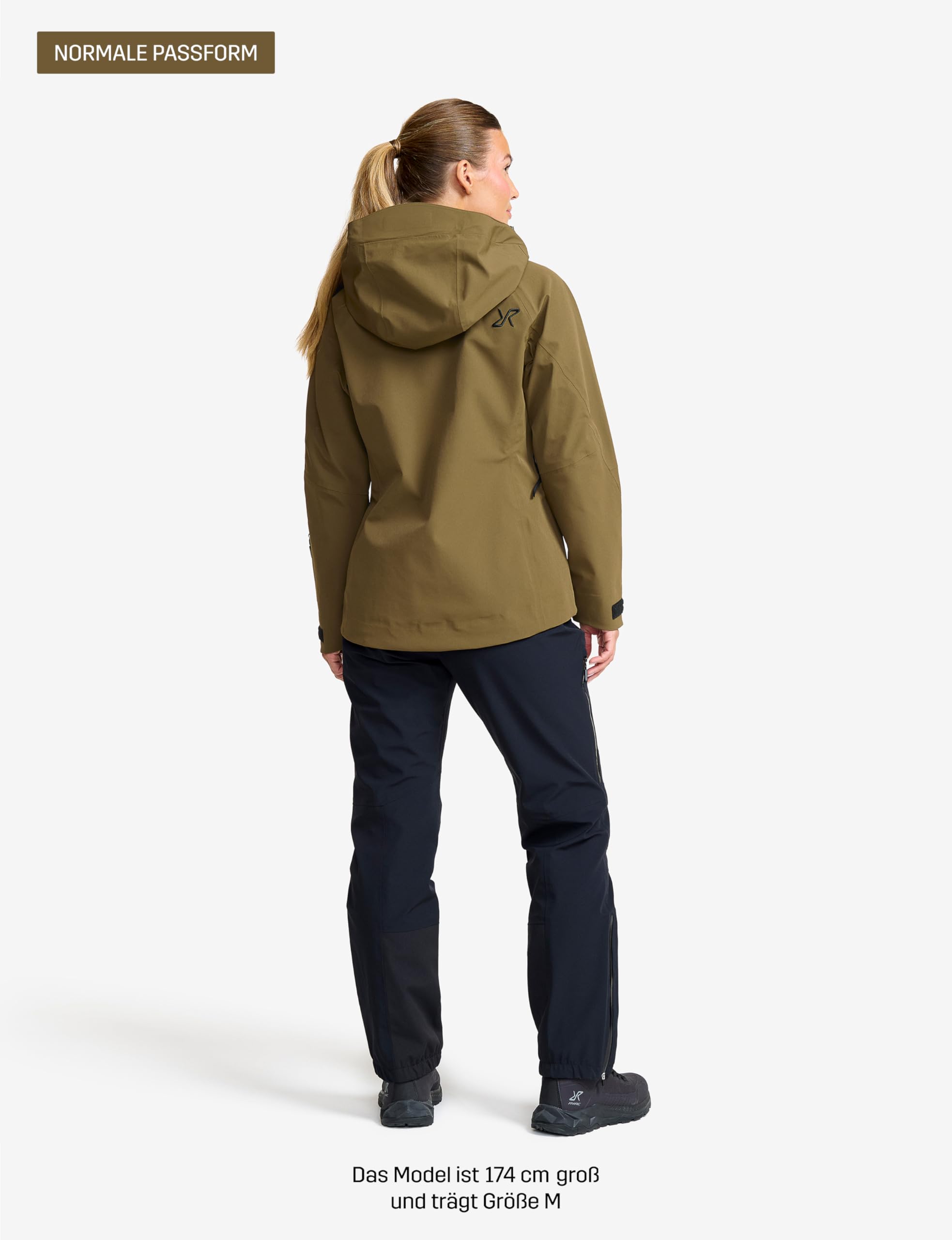 RevolutionRace Cyclone 3L Shell Jacket für Damen, Wasserdichte Jacke mit Recco-Reflektoren zum Wandern