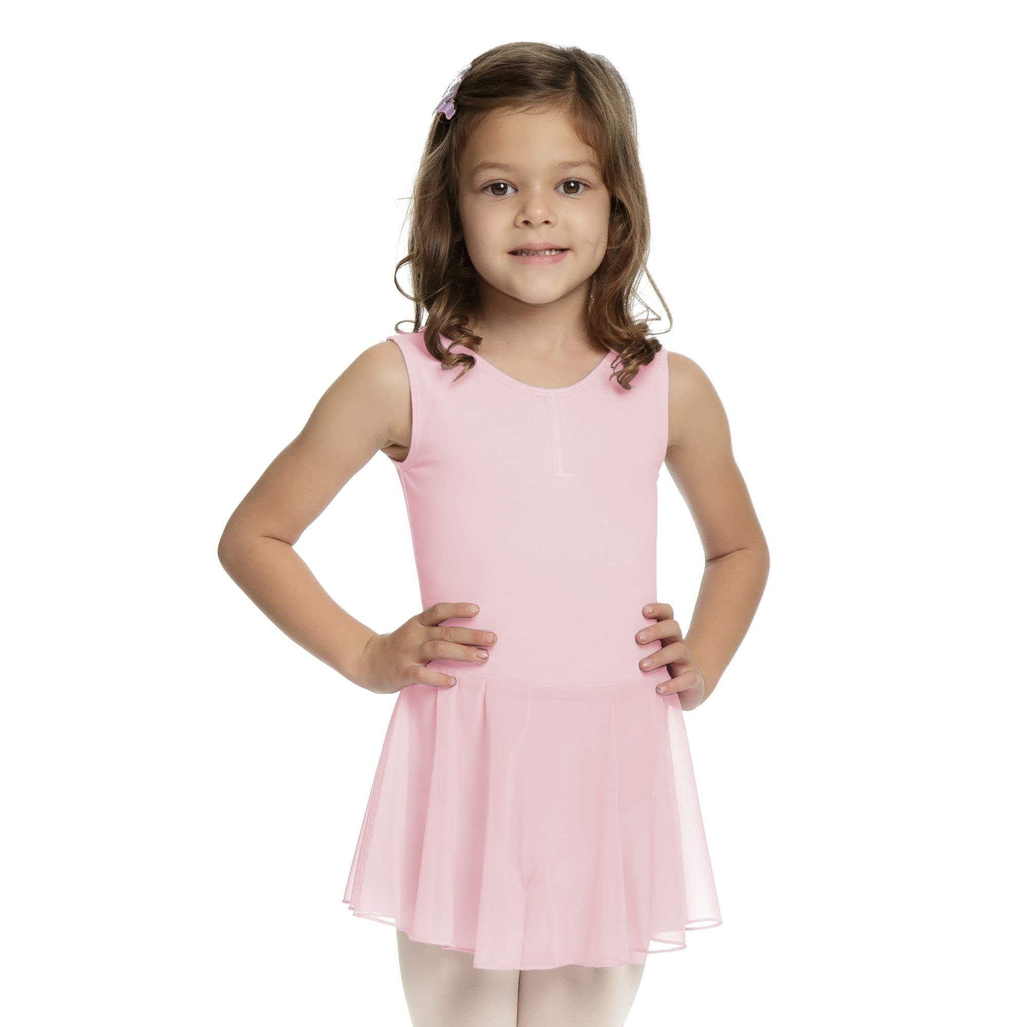 IKAANYAGirls Tank Leotard Dress - Ideal for Ballet, Dance, Performance, Stage wear, Party, Dress up Ages (3-12)