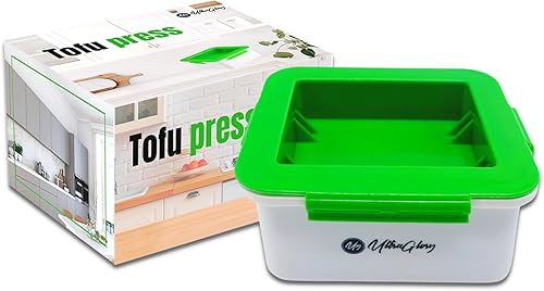 Prensa de tofu - Escurridor y colador de tofu - Exprimidor de tofu apto para lavavajillas - Escurridor de prensa de tofu - Máquina de tofu - Prensa