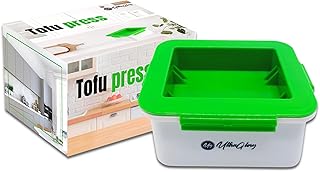 Tofu Press - Tofu Drainer and Strainer - Tofu Squeezer Dishwasher Safe - Tofu Press Drainer - Tofu Maker - Tofu Presser Removes water from tofu in 10-20 Minutes for better flavor and texture