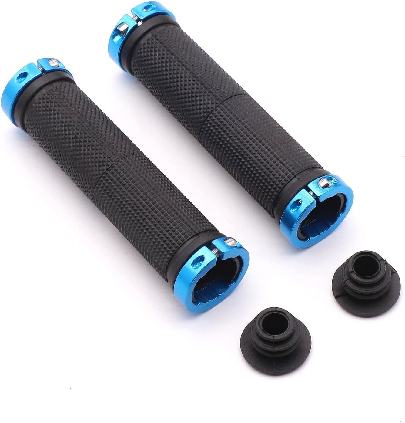 NSV 1 Pair Bike Handlebar Grips, Anti-Slip Rubber Bicycle Handle Grips with Aluminum Double Lock, Bike Handle Protector for MTB BMX (Blue) (B0CR1VR8LJ) Amazon Price History, Amazon Price Tracker