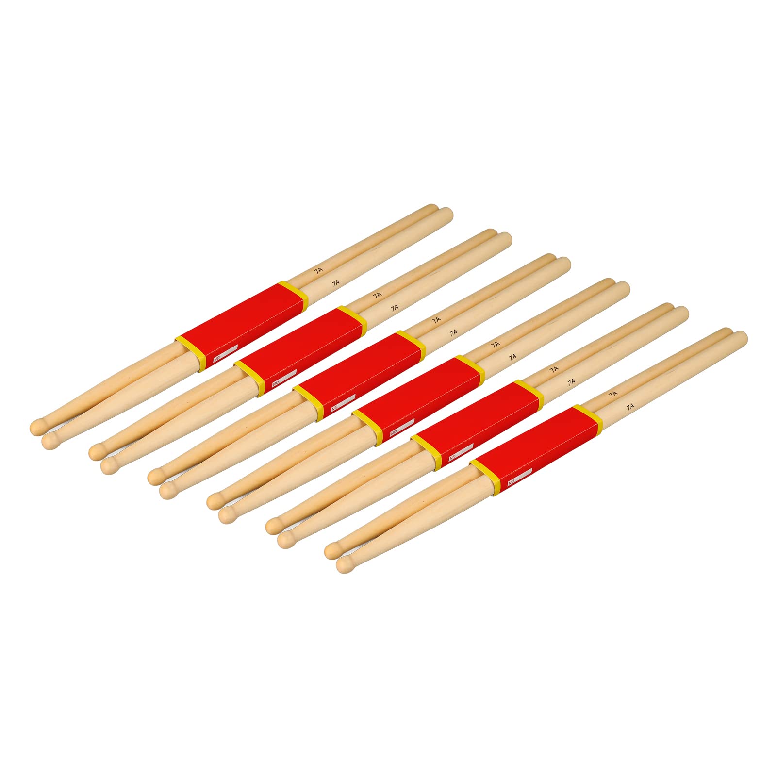 12 pares de baquetas de madera de arce, juego de baquetas livianas, material de madera de arce de primera calidad para el rendimiento de la práctica escolar, diseño de cabeza de