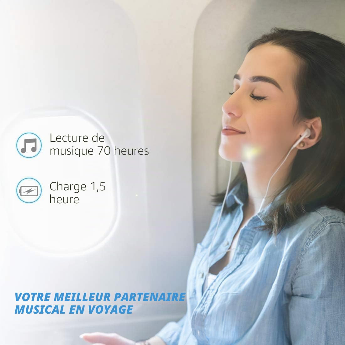 AGPTEK Mp3 Classique 16Go Ultra-Longue Autonomie 70 Heures Lecteur MP3 Sport Ecran 1.8 Pouces Enfant Adulte Or Rose