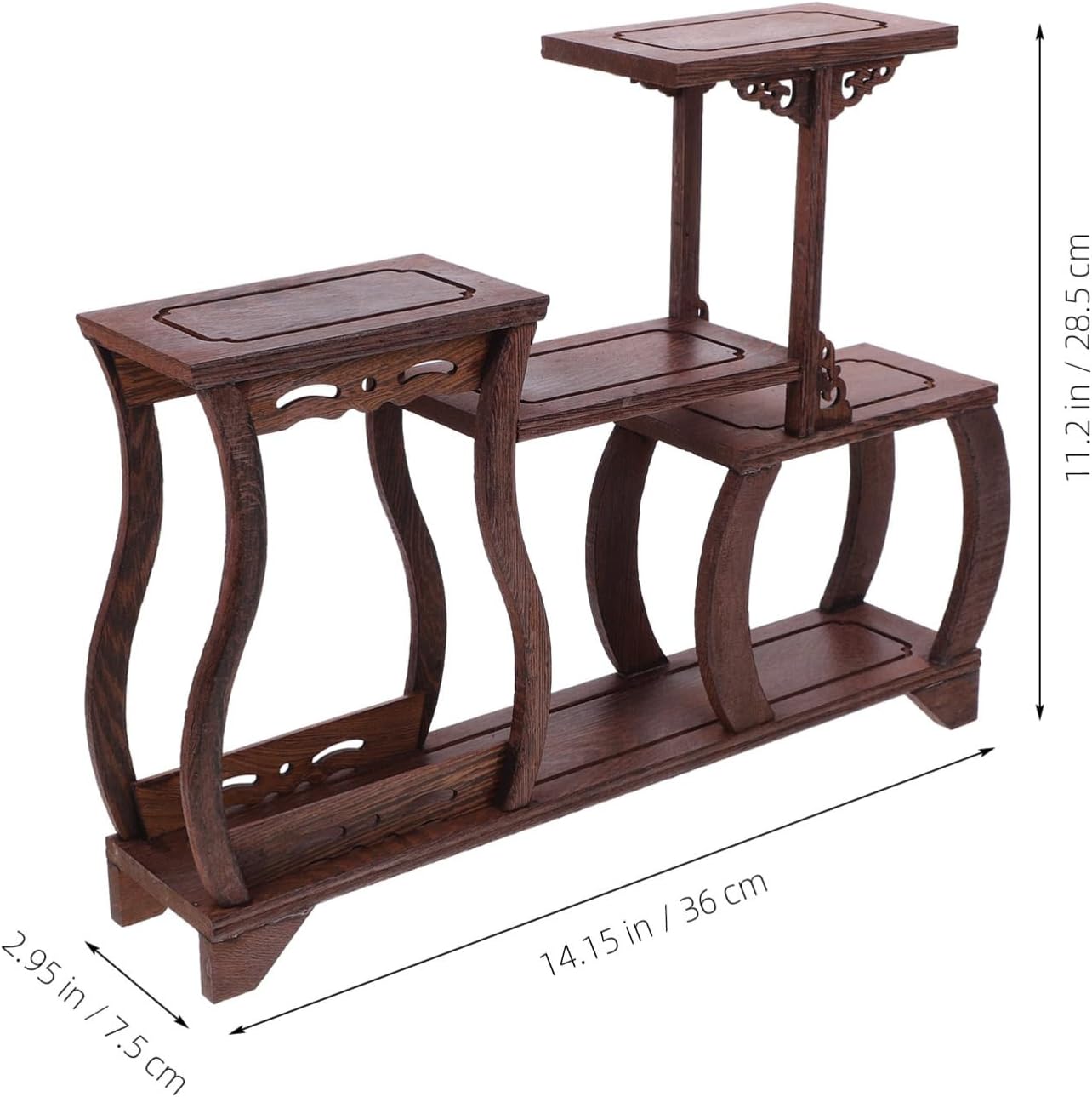 Ciieeo Wooden Collection Display Stand for Figurines Elegant Jade Ware Holder Organizer Sturdy Construction Space-saving Design for Showcasing Collections