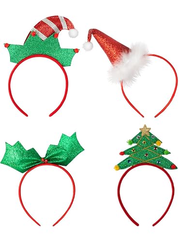 Funidelia - Kit diademas de navidad para hombre y mujer - Elfo navideño, Navidad, Duende navideño