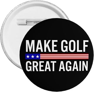 Make Golf Great Again Pin And Button Circle Badges Round Chest Pins Brooch Decor