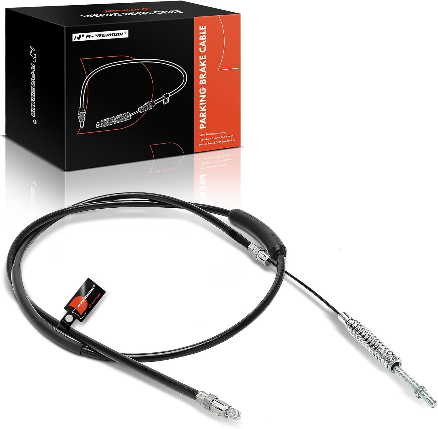 A-Premium Front Side Parking Brake Cable Assembly Compatible with Ford Models: F-450 Super Duty, F-550 Super Duty, E-350 Econoline Club Wagon, E-350 Super Duty, E-450 Econoline Super Duty