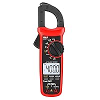 Vista 2 de UNI-T Abrazadera digital UT201+, corriente CA True RMS HVAC Volt Amp Ohm medidor abrazadera en multímetro, rango automático 4,000 cuentas NCV AC DC