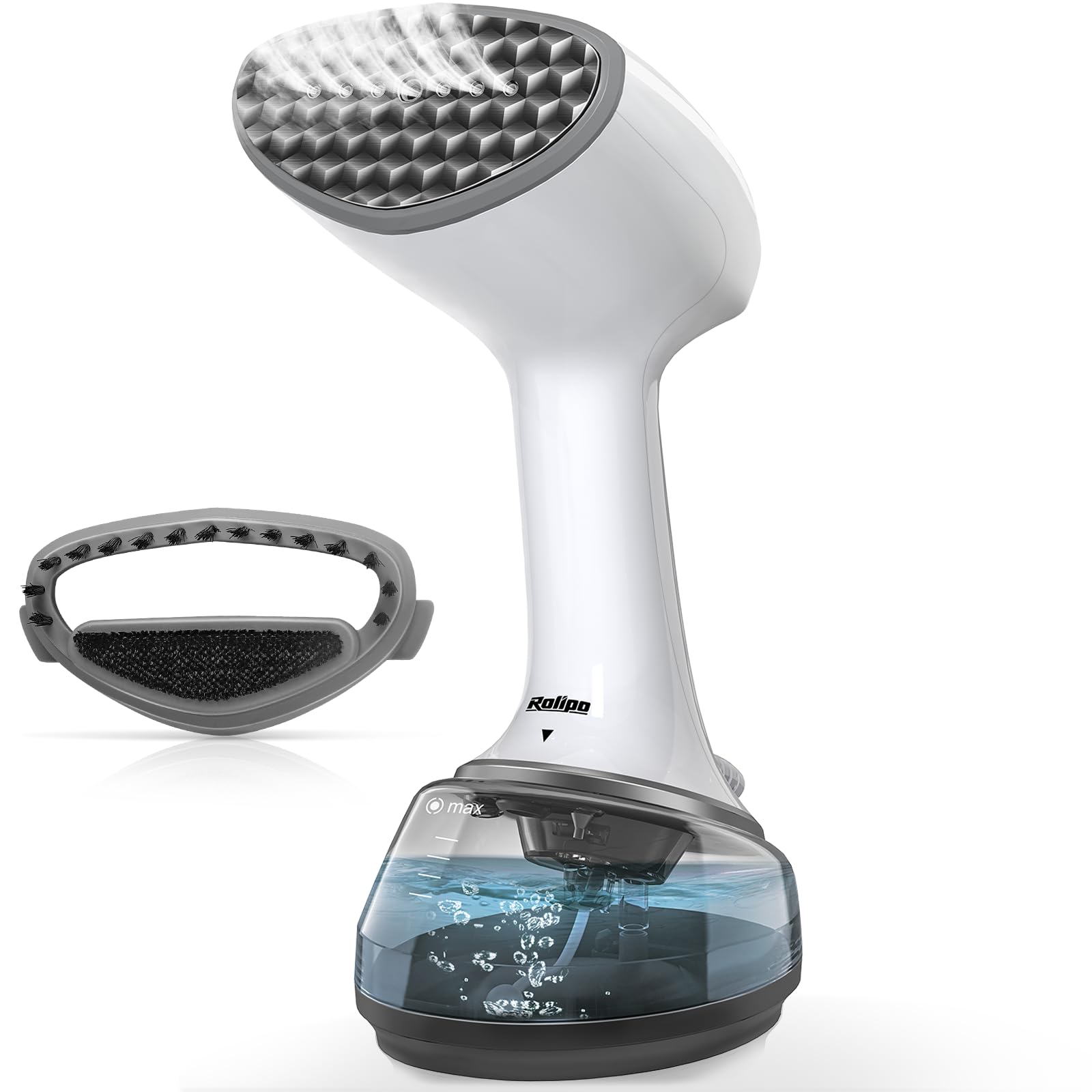 Rolipo Stiratore Verticale Portatile per Abiti, Stiratore a Vapore con Grande Serbatoio da 360 ml, Rimozione Rapida delle Pieghe, Stiratore Portatile Ideale per Casa, Ufficio e Viaggio