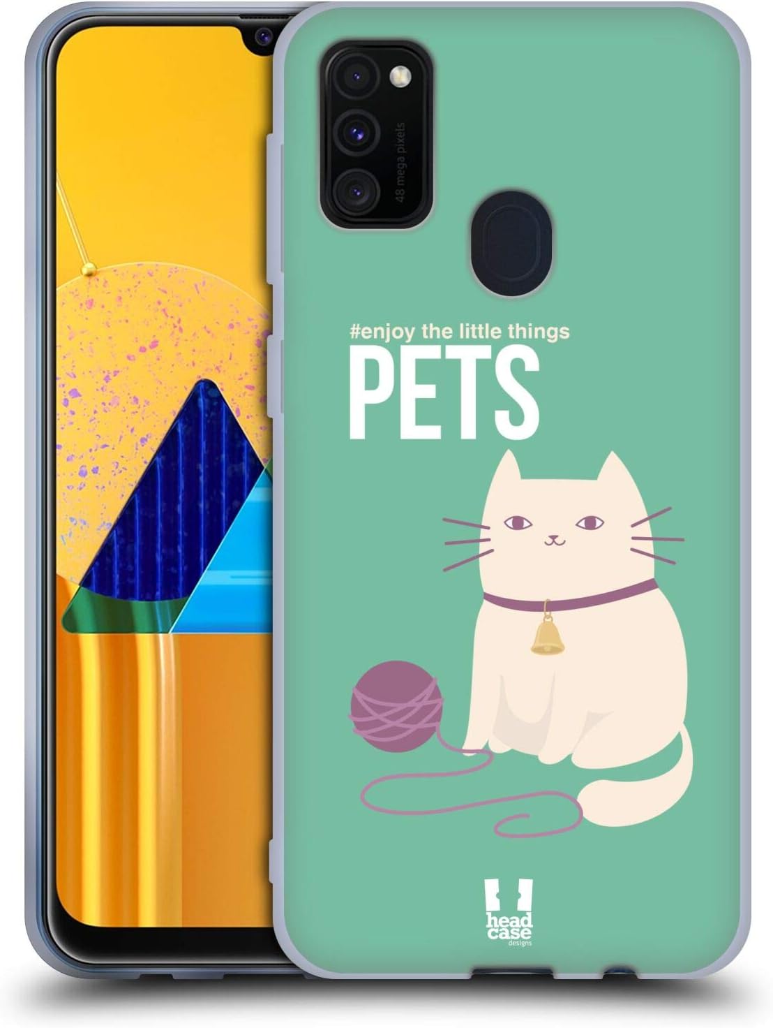 Head Case Designs Pets Enjoy The Little Things Gel Case [Military Grade Protection] Compatible with Galaxy M30s (2019)/M21 (2020)