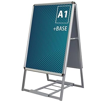 【8739】専用2個セット看板 店舗用たて看板 A1 アルミ製 屋内 屋外対応 両面 屋外看板 キャスター付き A1サイズ 強風対策 軽量アルミ