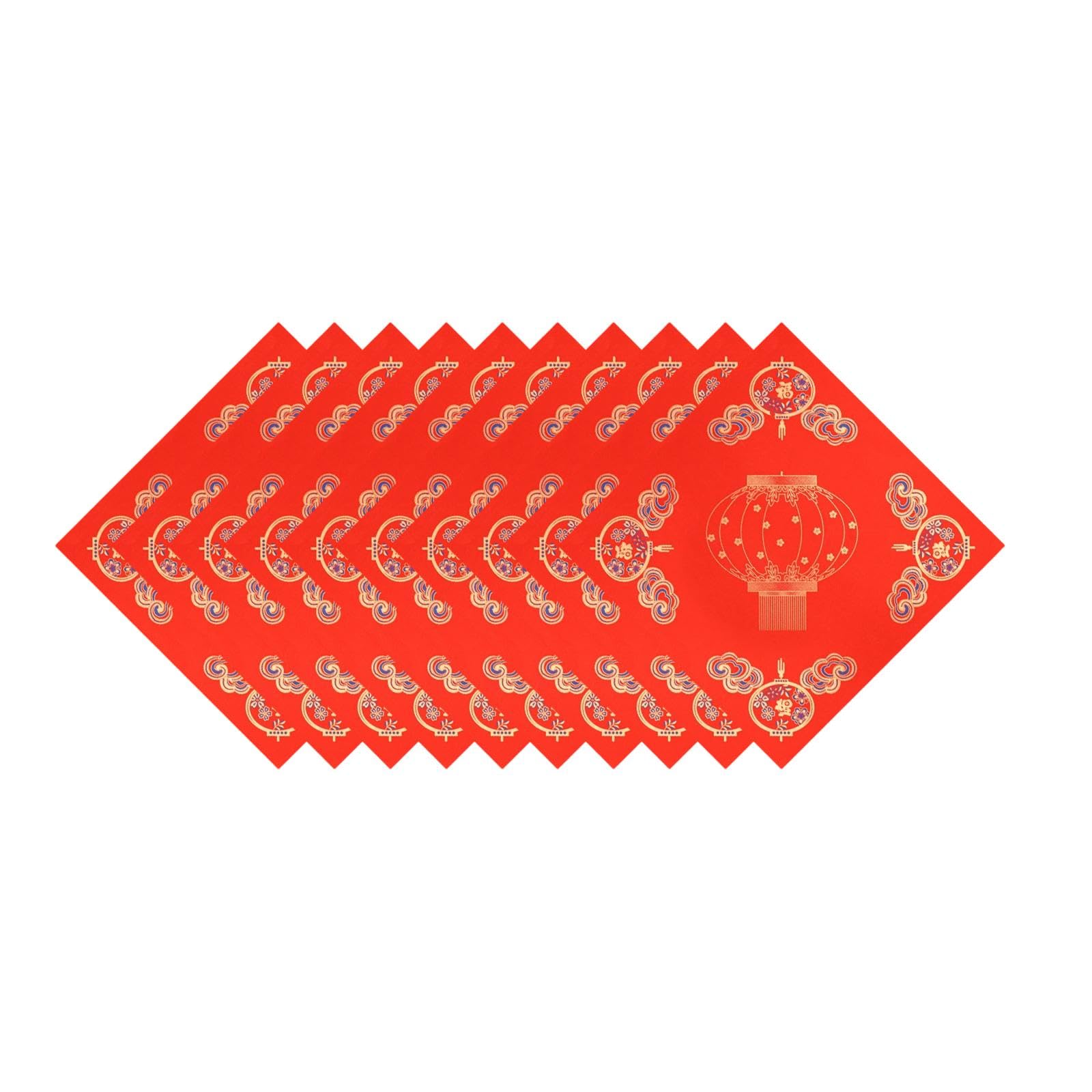 Chinese Red Xuan Doufang Paper Traditional Square Calligraphy Red Rice Paper 10pcs 45cm-image-6