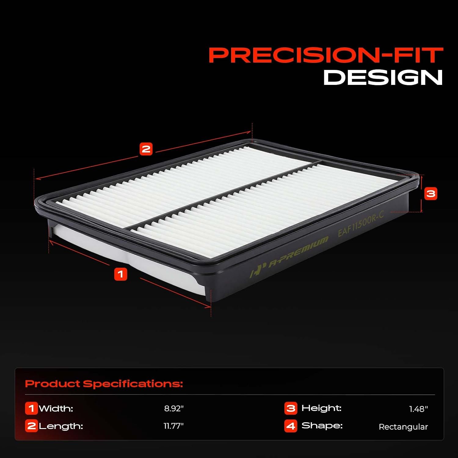 A-Premium Engine Air Filter Compatible with Hyundai & Kia Models image 2