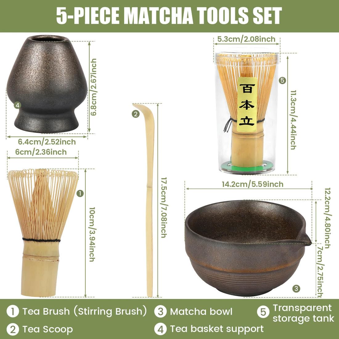 Japoński zestaw do herbaty Matcha zawiera wylewkę miski matcha uchwyt na trzepaczkę matcha trzepaczka matcha łyżka do herbaty akcesoria do robienia herbaty