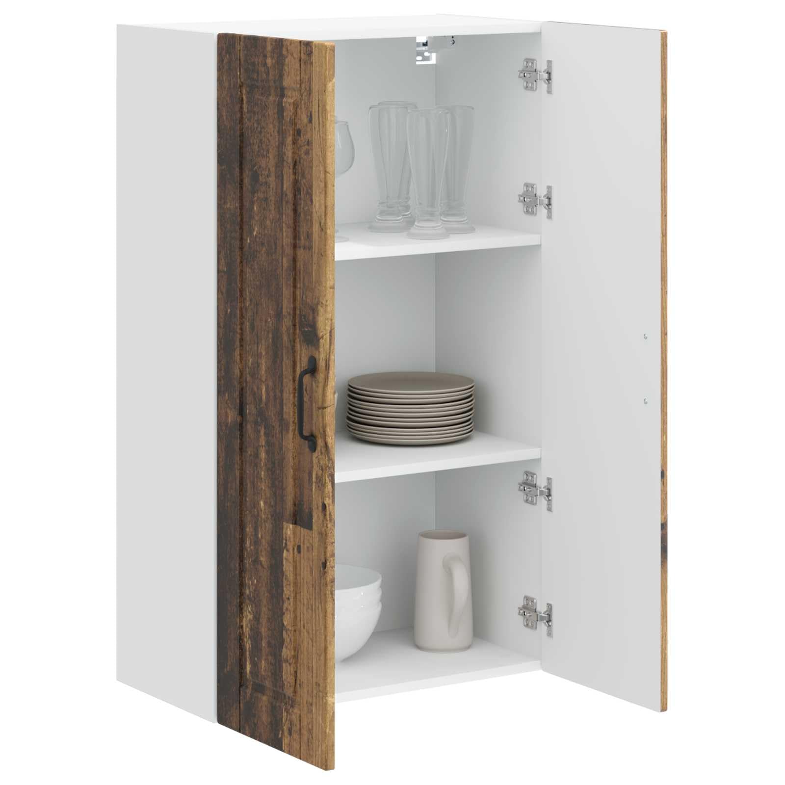 Mobile da cucina con mensola in legno anticato, 60 x 31 x 100 cm, mobile sospeso per cucina, dispensa, soggiorno, durevole
