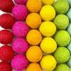 Rainbow Party - 100% Handmade Wool Felt Pom Poms - (50) Pure New Zealand Wool Felt Balls - DIY Pompoms - 0.8-1.0" Size - Drawstring Muslin Bag #2