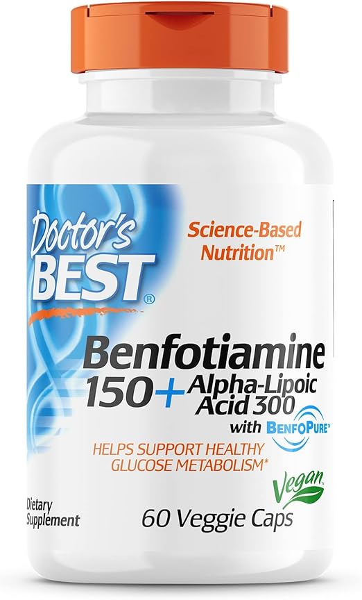 Doctor's Best Benfotiamine 150 + Alpha-Lipoic Acid - 60 Veggie Caps
