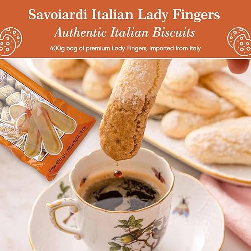 Miniatura 2 de Savoiardi Galletas italianas de Gabriella Lady Fingers  Bellamore Ladyfinger Cookies  Perfecto para tiramisú  Importado de Italia  Grande 14.11 oz