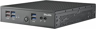Shuttle XPC Slim Fanless DS50U7 Mini Barebone PC Intel i7-1355U Processor Iris Xe Graphics Supports DDR5 SO-DIMM (Max. 64GB) Triple Display Support 12V or 19V DC (No Ram No HDD/SSD No OS Installed)