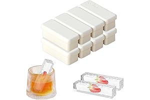 Iced Coffee Ice Cube Trays - 2 Pack Silicone Trays with Lids