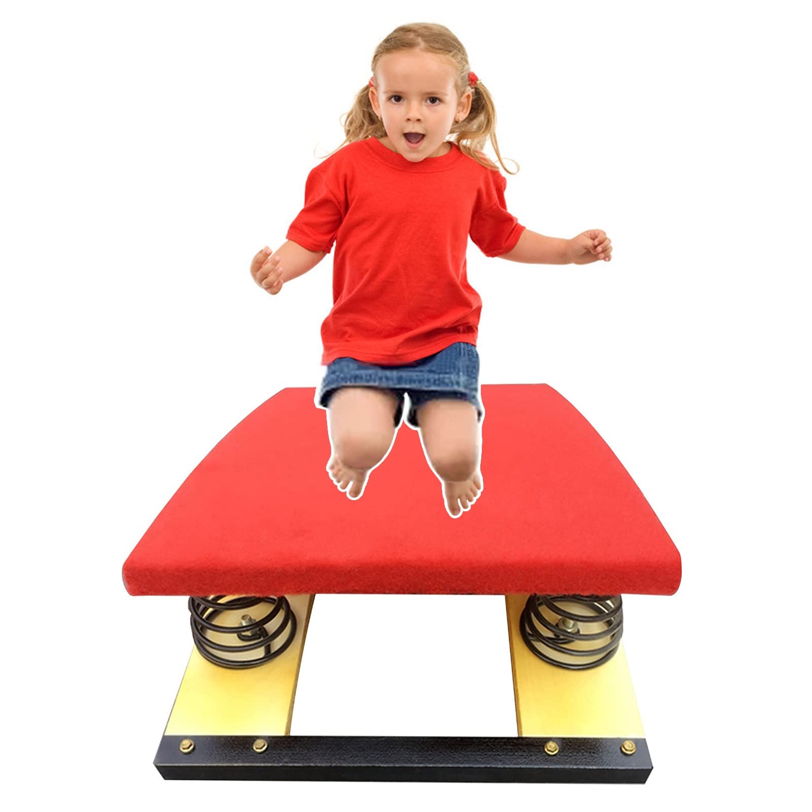 Junior per bambini, Attrezzatura a 2 molle, Trampolino per casa/scuola/palestra/sala giochi, Trampolini per piccola ginnasta