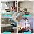5 Pieces Grout Pen Tile Grout 1 Cleaning Brush Restorer Pen White Renew Repair Marker for Tile Wall Floor Bathroom, Kitchen, Bedroom (Black)