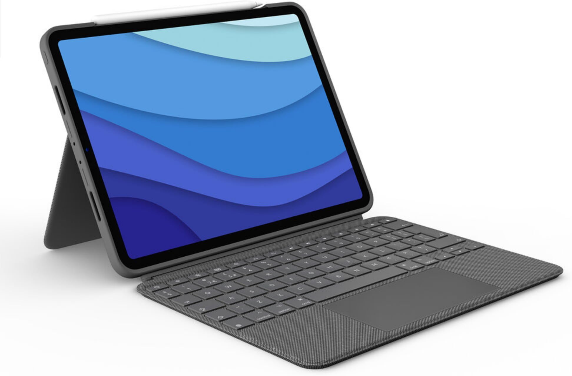 Logitech Combo Touch iPad Pro 11-inch (1st, 2nd, 3rd, 4th gen - 2018, 2020, 2021, 2022) Keyboard Case - Detachable Backlit Keyboard, Click-Anywhere Trackpad - Grey; Arabic Layout