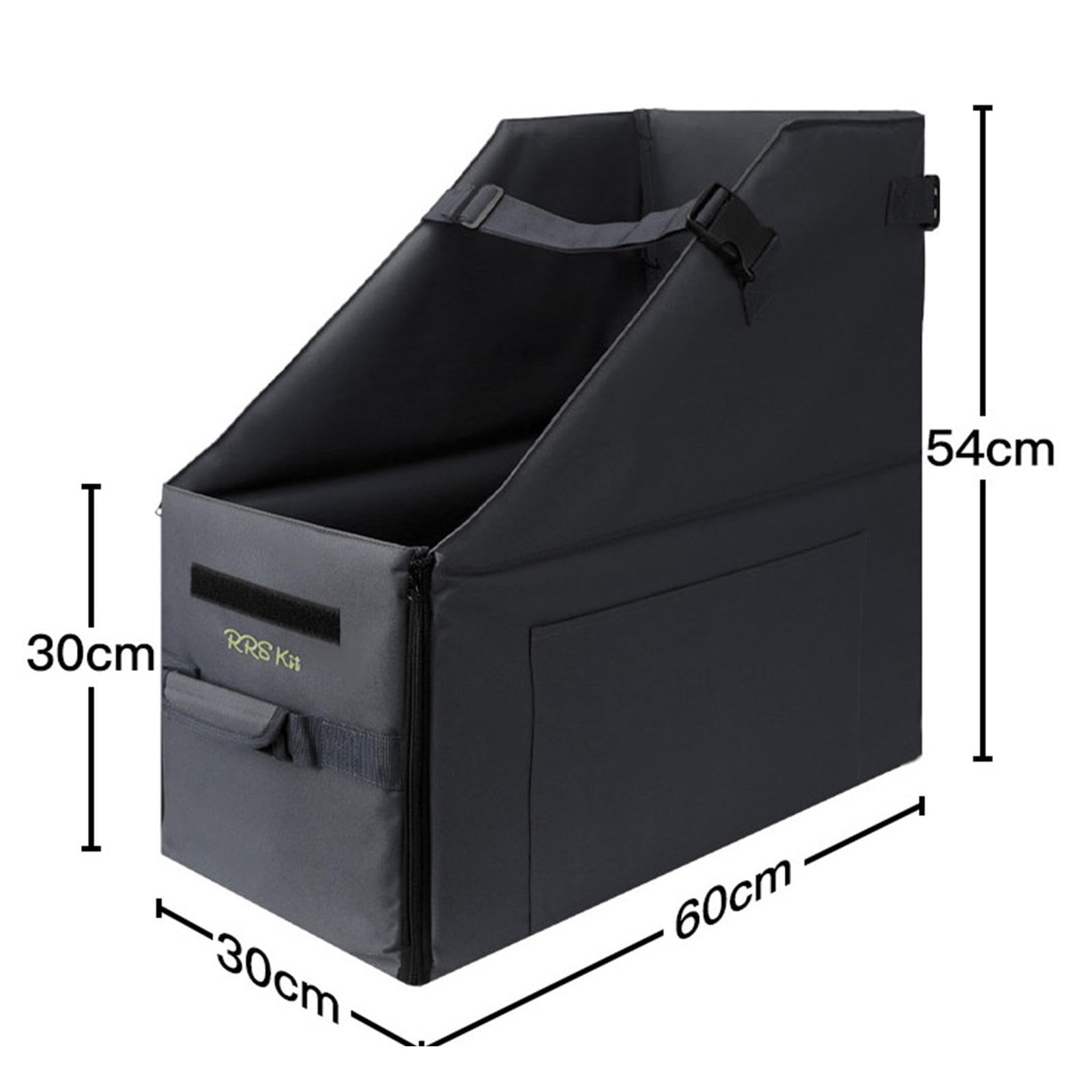 Funda para Bicicleta Plegable 14 Pulgadas, Caja de Almacenamiento y Transporte con Tablero Protector, Tela Oxford, Negro