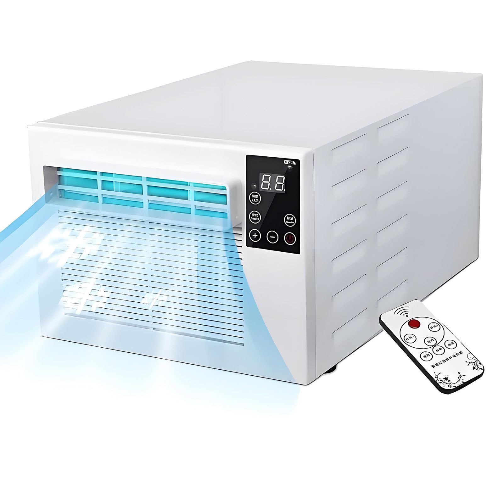 Oiyekntd Portable Air Conditioner with Remote, Fast Cooling Air Conditioners Dehumidifier, Without Outdoor Unit, Compact Air Conditioner, Camping, Tent, Bedroom, Kitchen, Rental House, 1-10㎡ Space