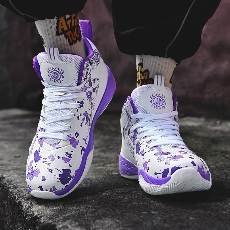 Zapatillas de Baloncesto Alto Unisex Acolchadas, Entrenamiento Casual