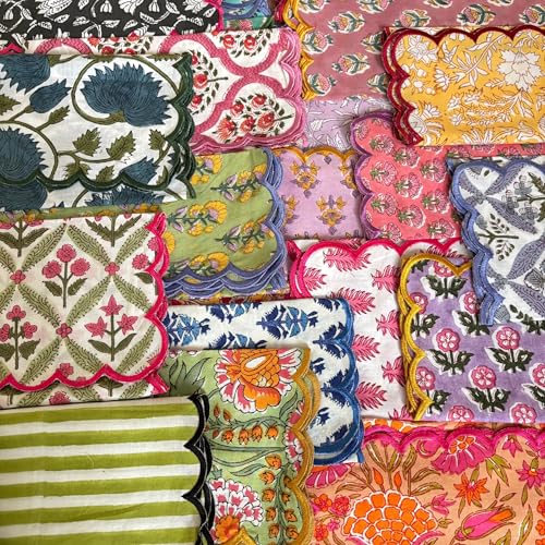 Servilletas de Tela Bordadas con Estampado Floral Variado miniatura 1